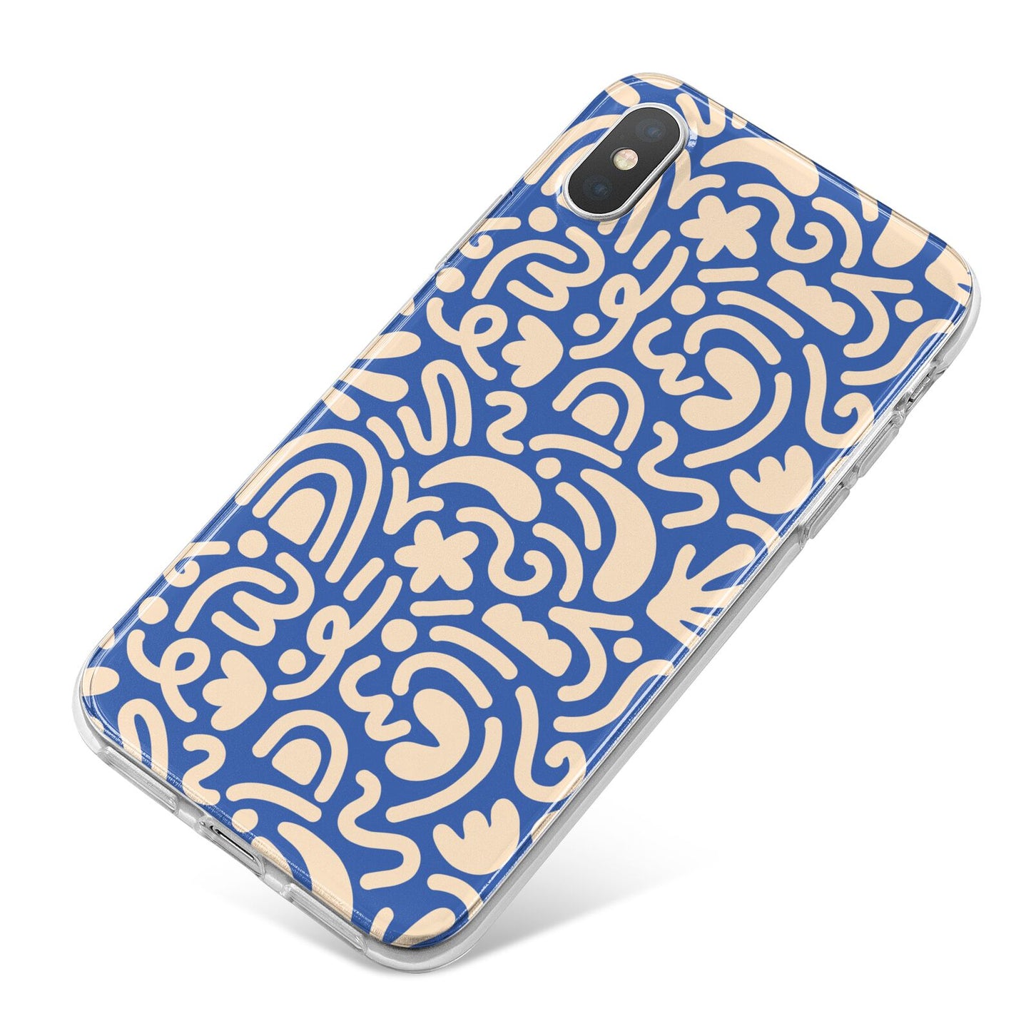 Abstract iPhone X Bumper Case on Silver iPhone
