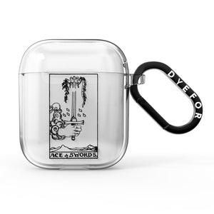 Ace of Swords Monochrome AirPods Case