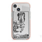 Ace of Swords Monochrome iPhone 13 Mini TPU Impact Case with Pink Edges