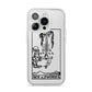 Ace of Swords Monochrome iPhone 14 Pro Clear Tough Case Silver