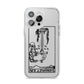 Ace of Swords Monochrome iPhone 14 Pro Max Clear Tough Case Silver