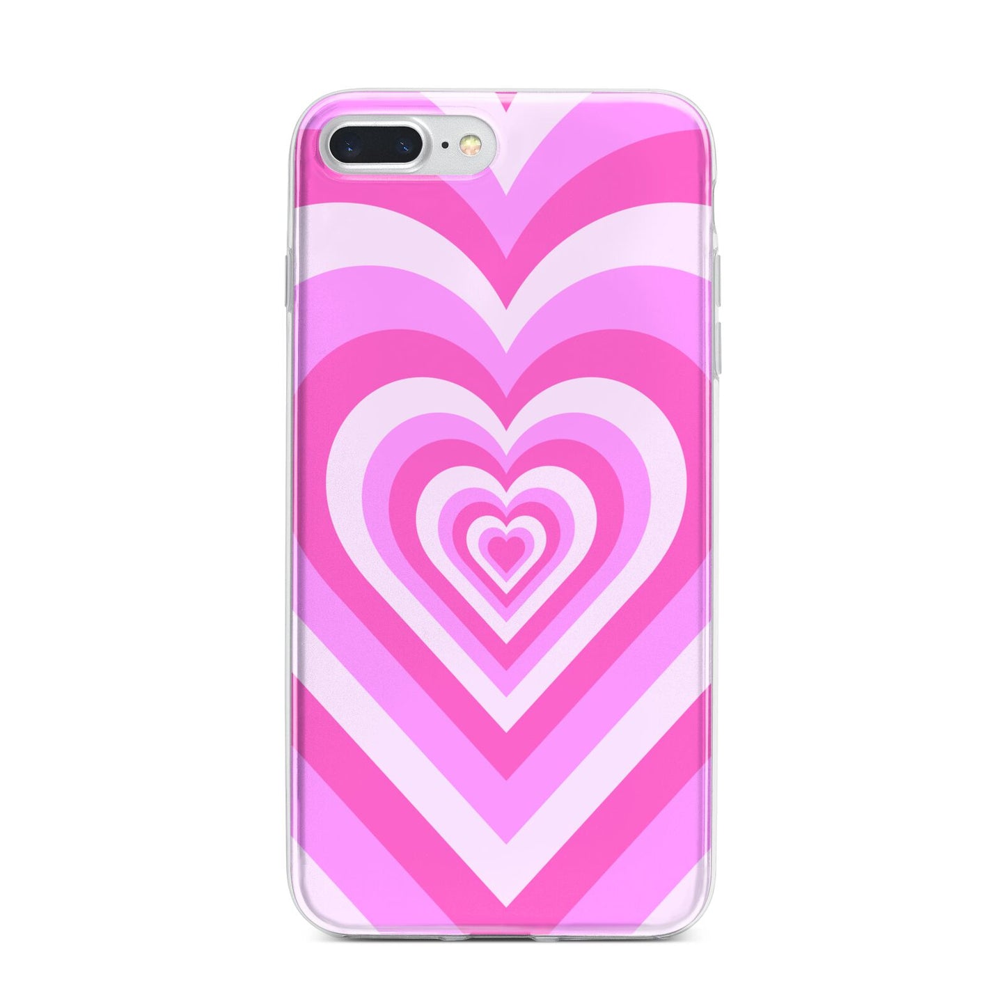 Aesthetic Heart iPhone 7 Plus Bumper Case on Silver iPhone