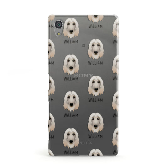 Afghan Hound Icon with Name Sony Xperia Case