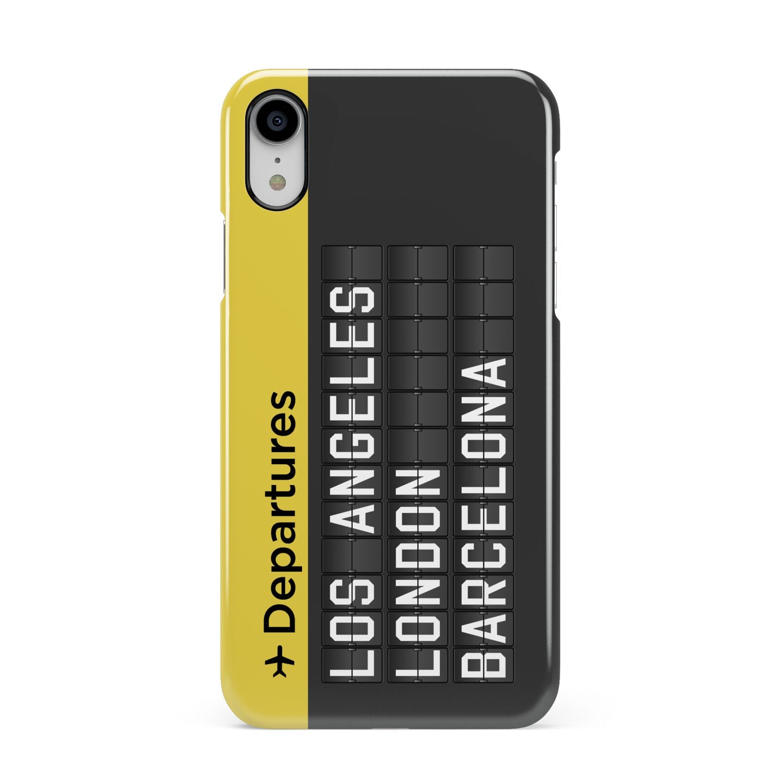 Airport Departures Board Apple iPhone XR White 3D Snap Case