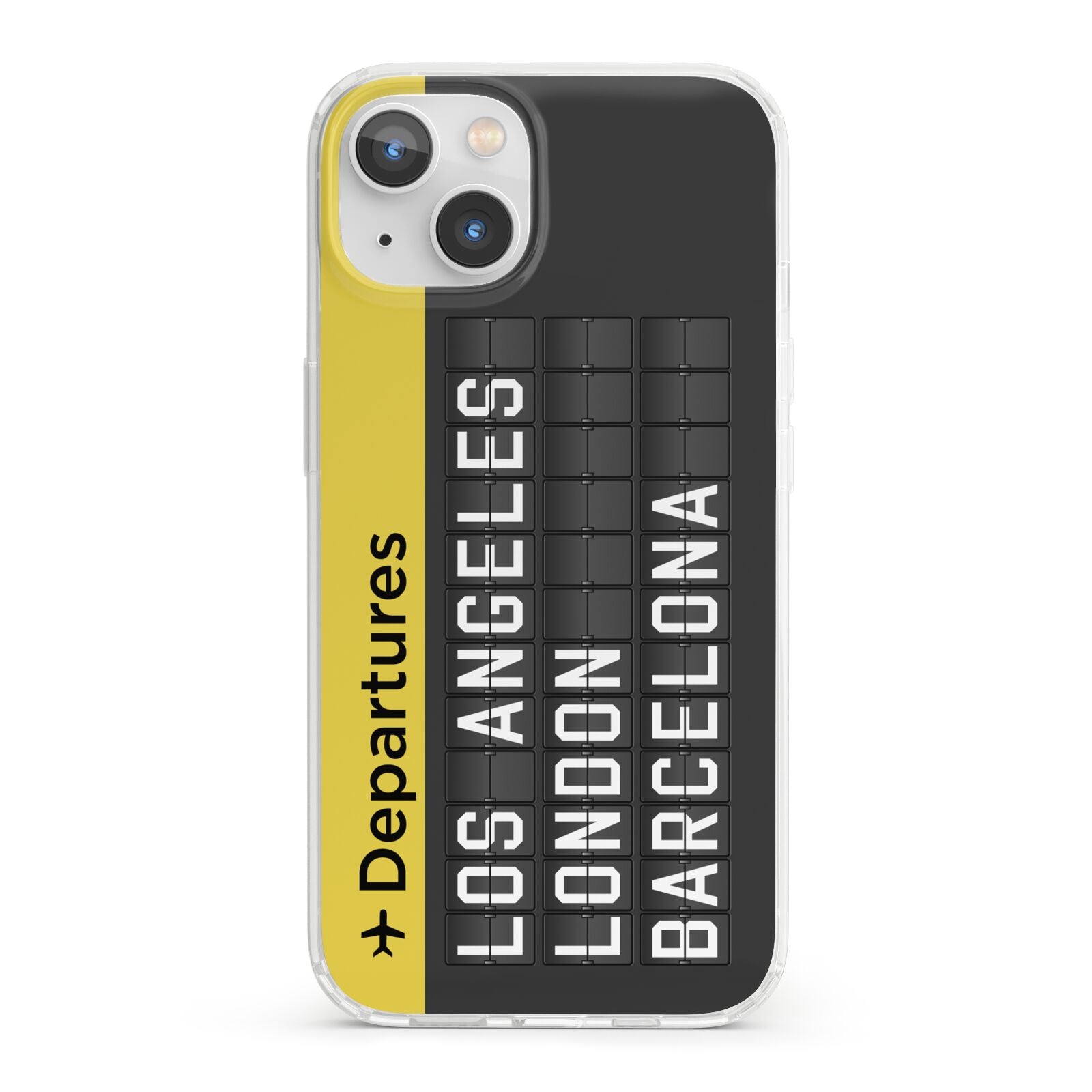 Airport Departures Board iPhone 13 Clear Bumper Case