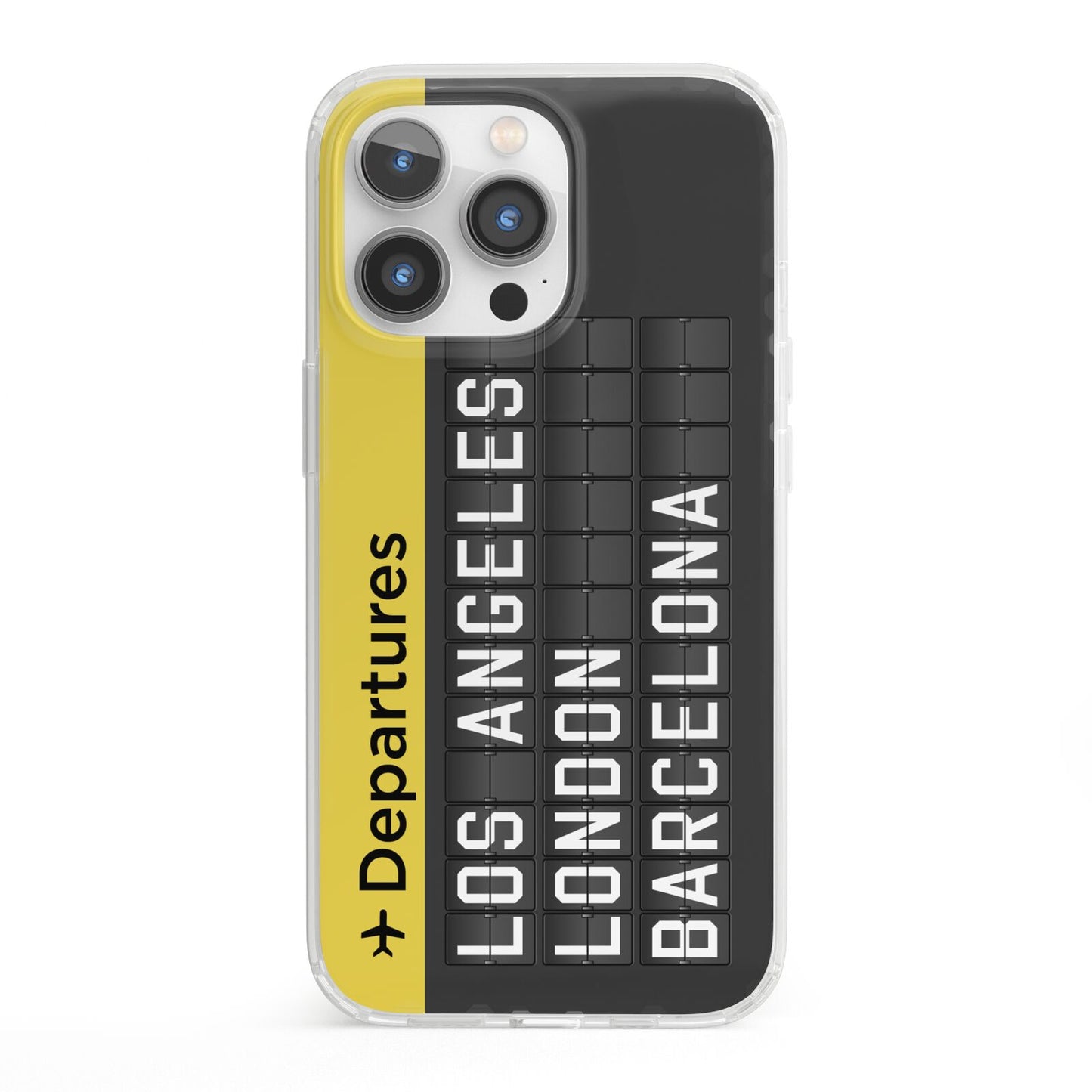 Airport Departures Board iPhone 13 Pro Clear Bumper Case