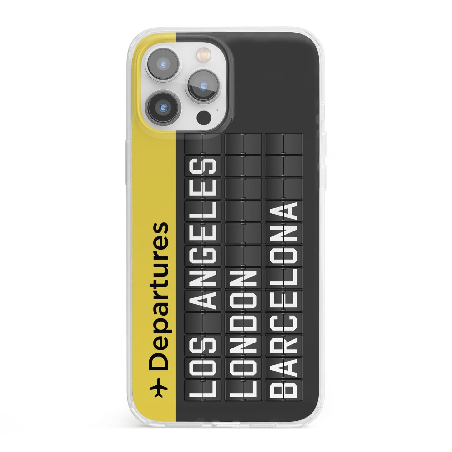 Airport Departures Board iPhone 13 Pro Max Clear Bumper Case