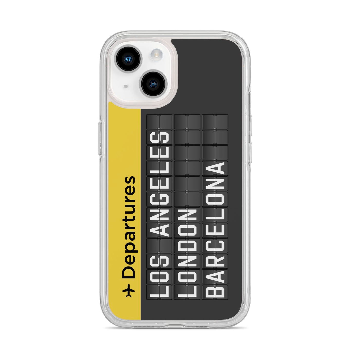 Airport Departures Board iPhone 14 Clear Tough Case Starlight