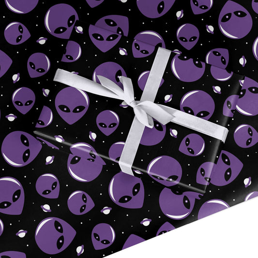 Alien Faces Custom Wrapping Paper