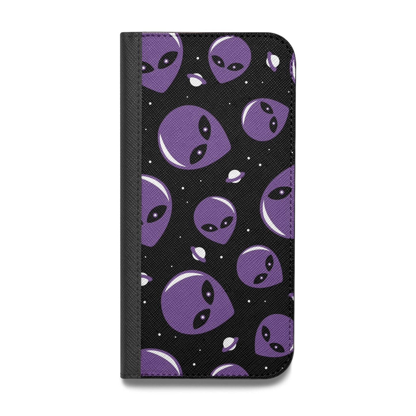 Alien Faces Vegan Leather Flip Samsung Case