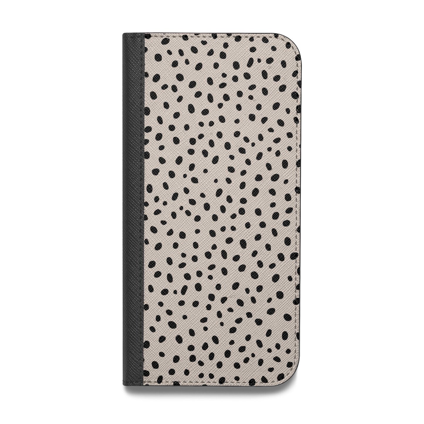 Almond Polka Dot Vegan Leather Flip Samsung Case