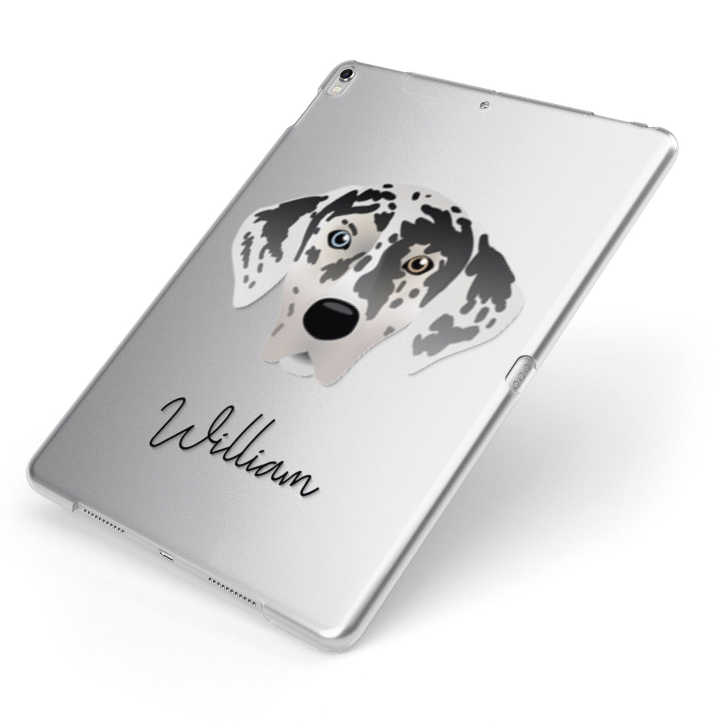 American Leopard Hound Personalised Apple iPad Case on Silver iPad Side View
