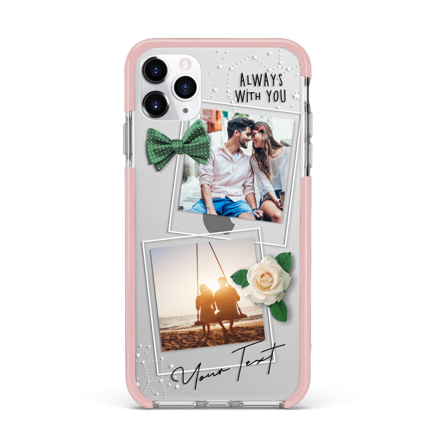 Astrology Photo Montage Upload with Text iPhone 11 Pro Max Impact Pink Edge Case