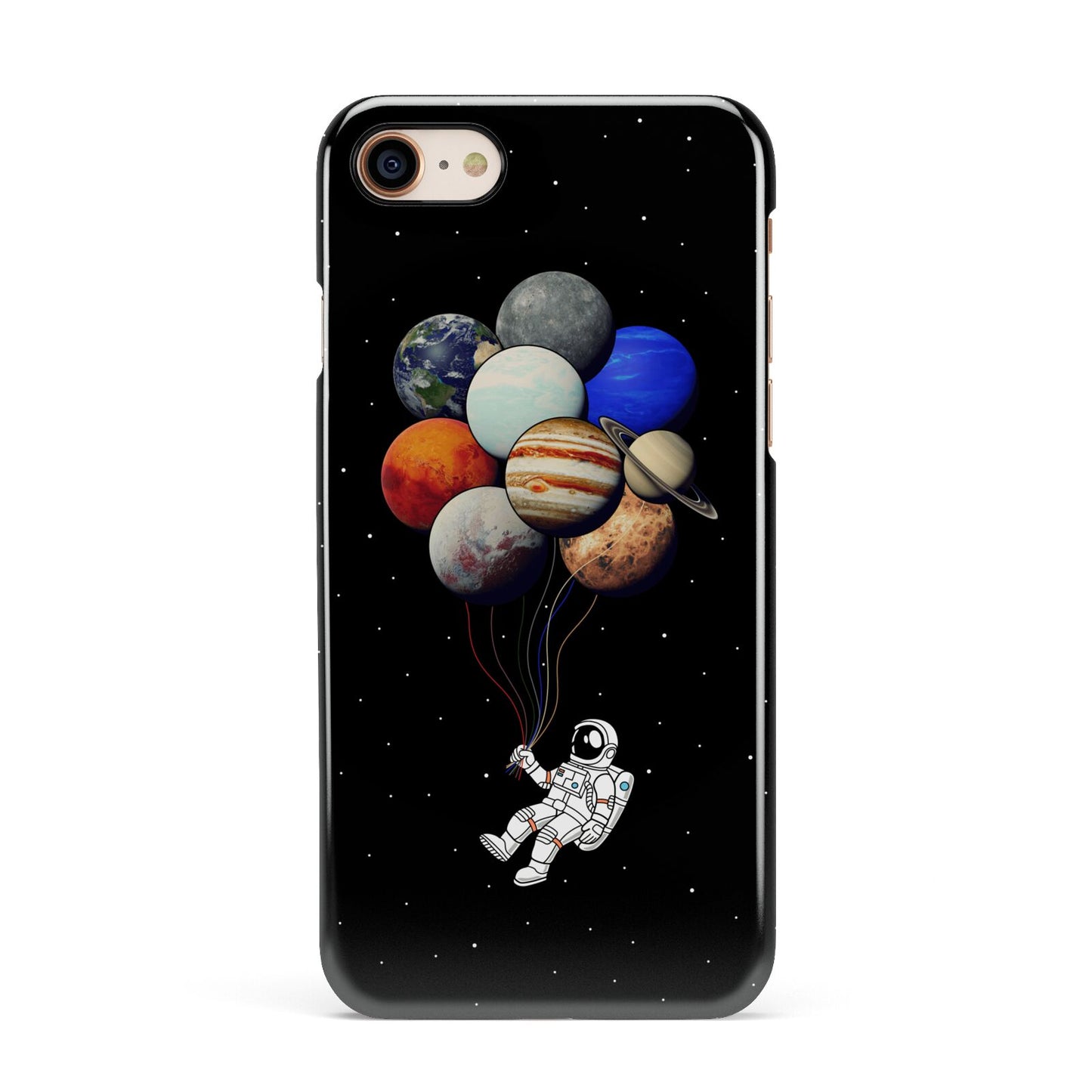 Astronaut Planet Balloons Apple iPhone 7 8 3D Snap Case