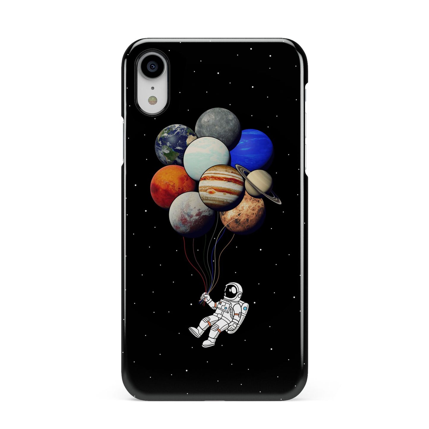Astronaut Planet Balloons Apple iPhone XR White 3D Snap Case