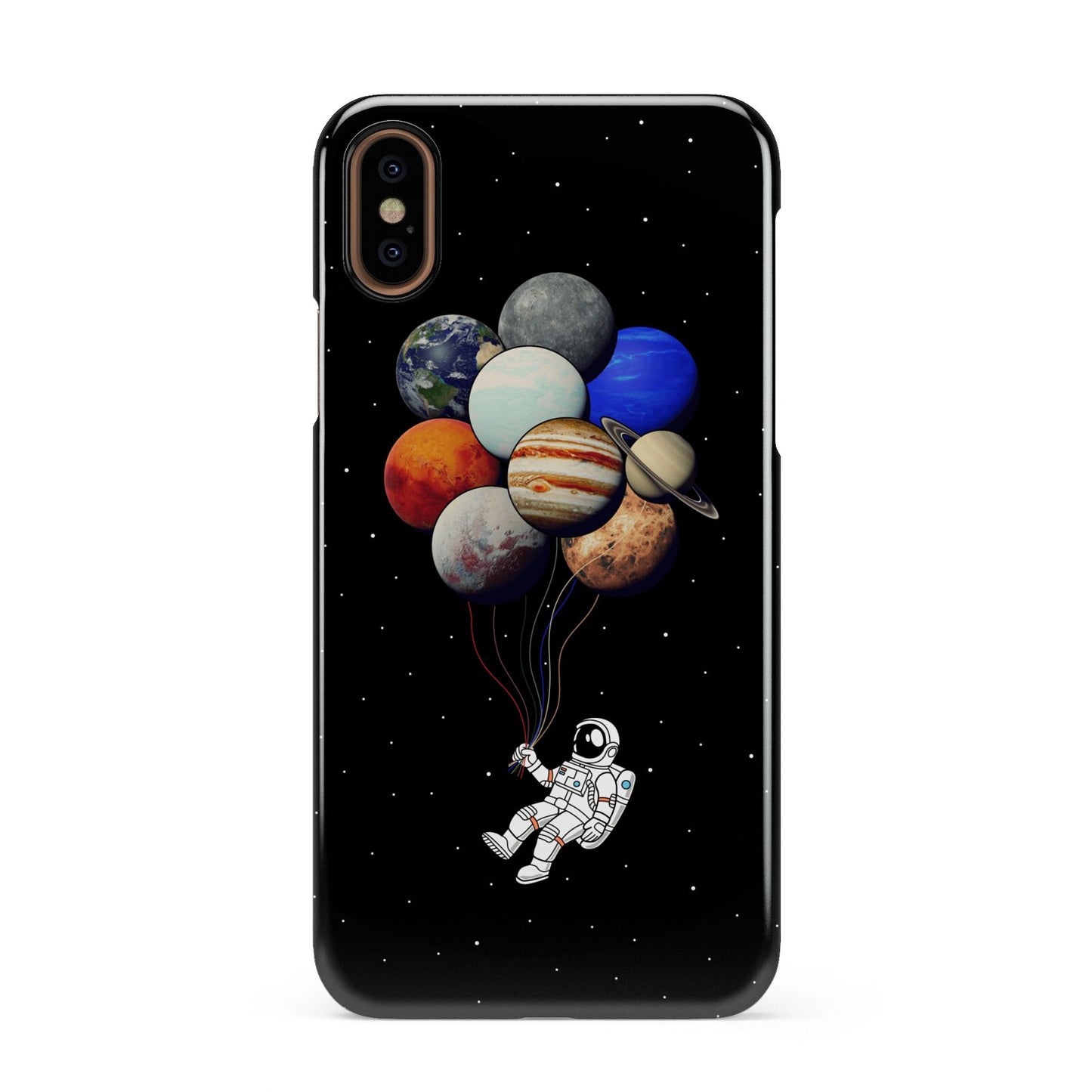 Astronaut Planet Balloons Apple iPhone XS 3D Snap Case