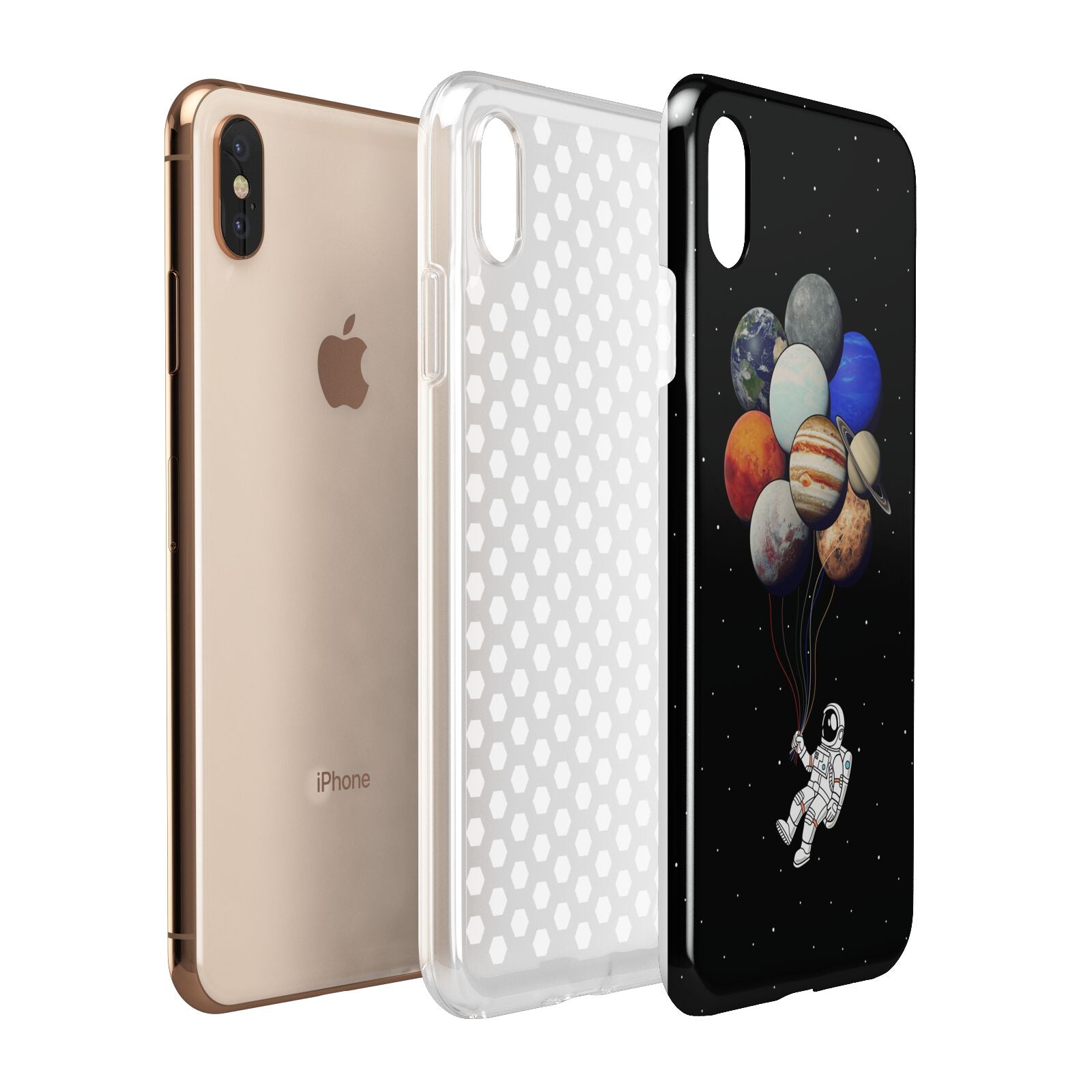 Astronaut Planet Balloons Apple iPhone Xs Max 3D Tough Case Expanded View