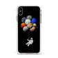 Astronaut Planet Balloons Apple iPhone Xs Max Impact Case White Edge on Gold Phone