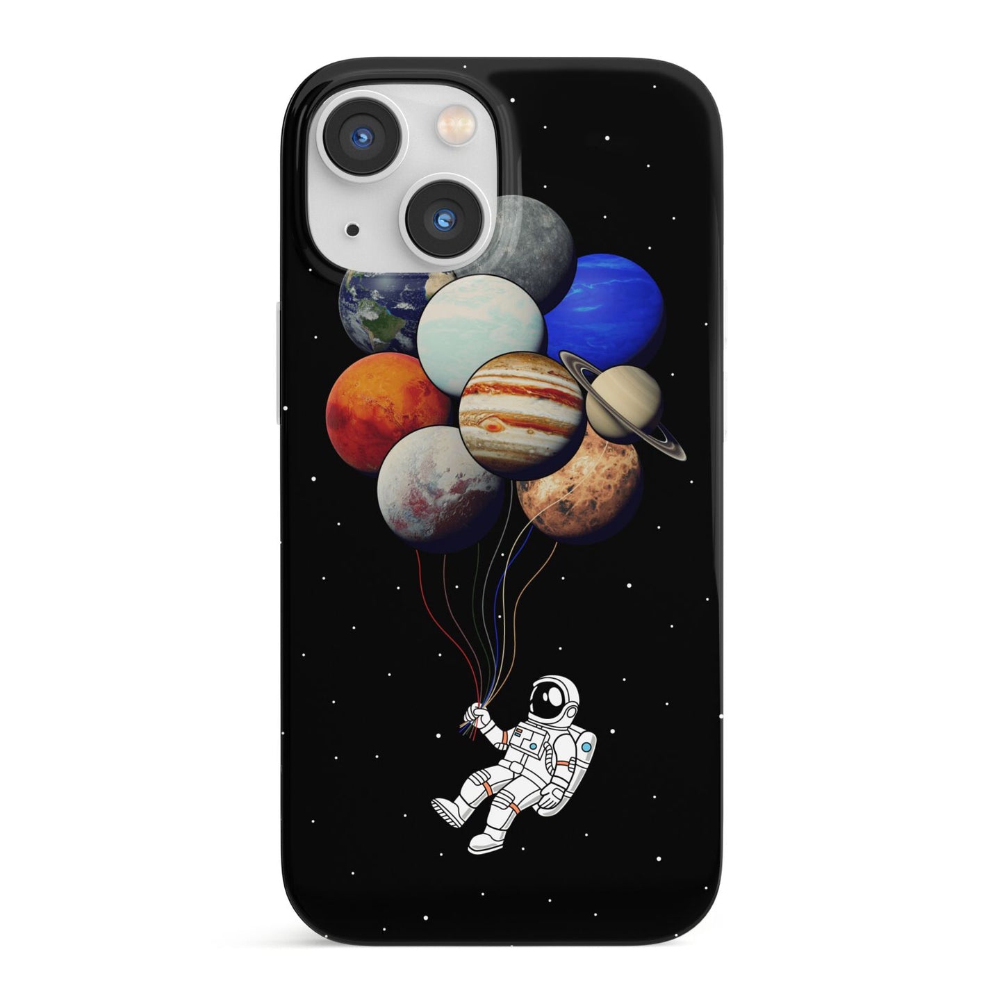 Astronaut Planet Balloons iPhone 13 Mini Full Wrap 3D Snap Case