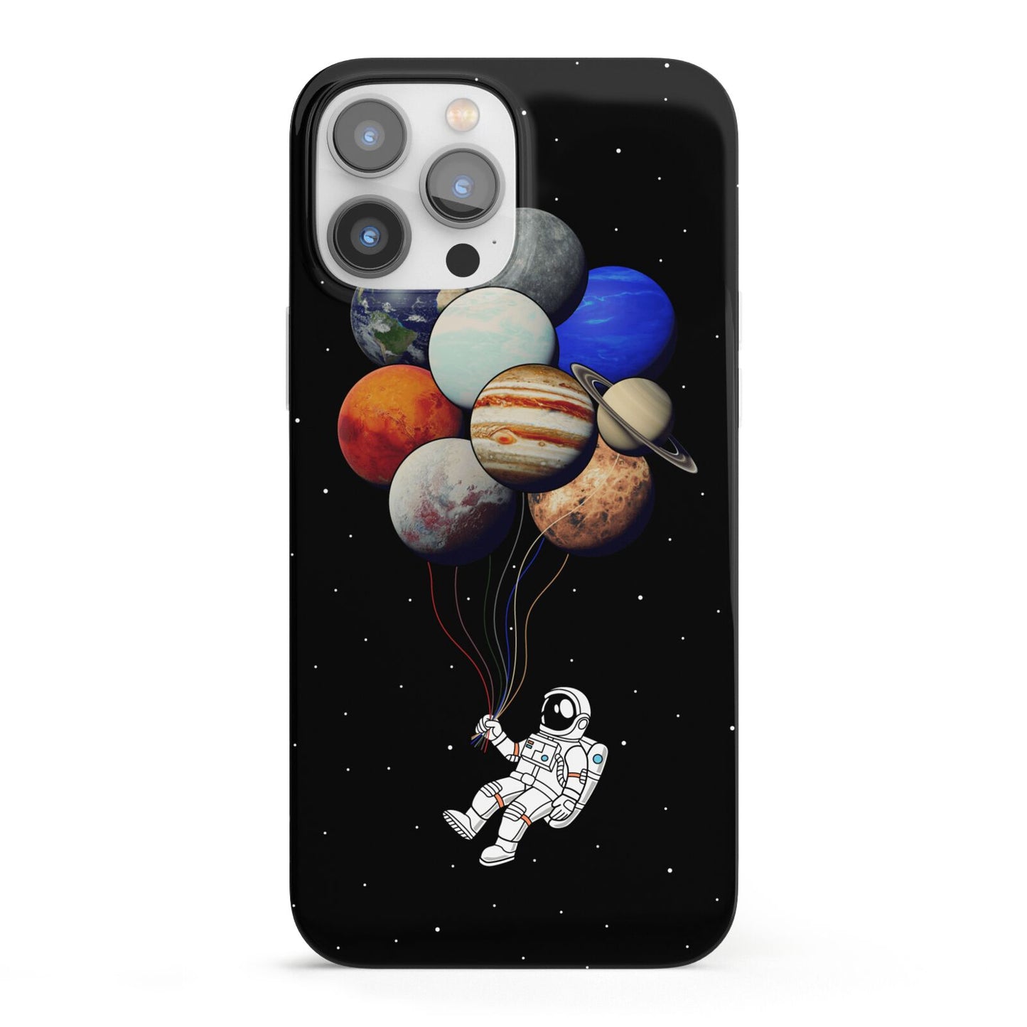 Astronaut Planet Balloons iPhone 13 Pro Max Full Wrap 3D Snap Case