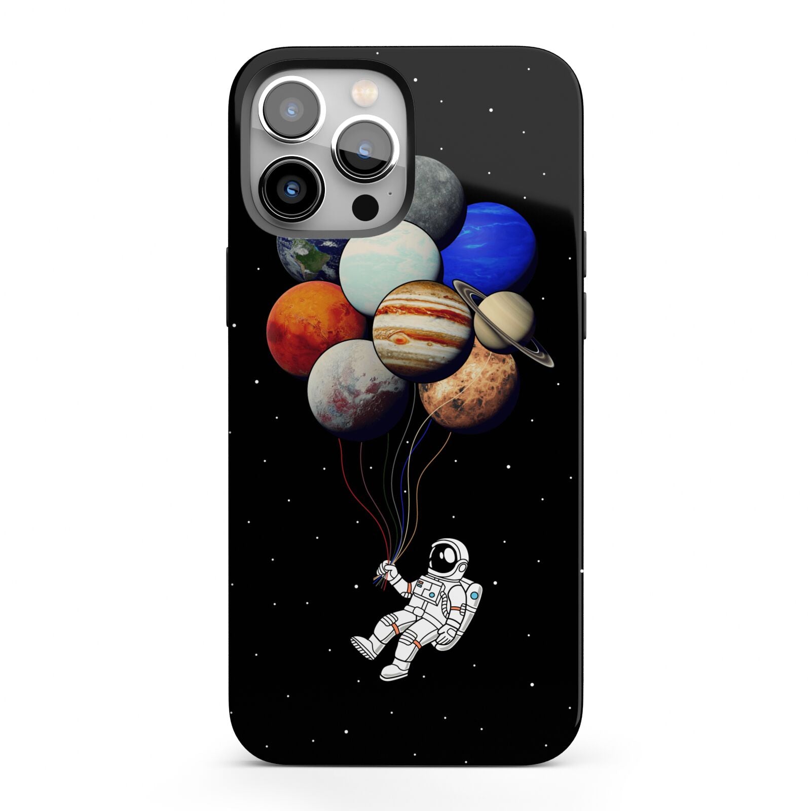 Astronaut Planet Balloons iPhone 13 Pro Max Full Wrap 3D Tough Case