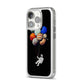 Astronaut Planet Balloons iPhone 14 Pro Clear Tough Case Silver Angled Image