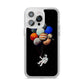 Astronaut Planet Balloons iPhone 14 Pro Max Clear Tough Case Silver