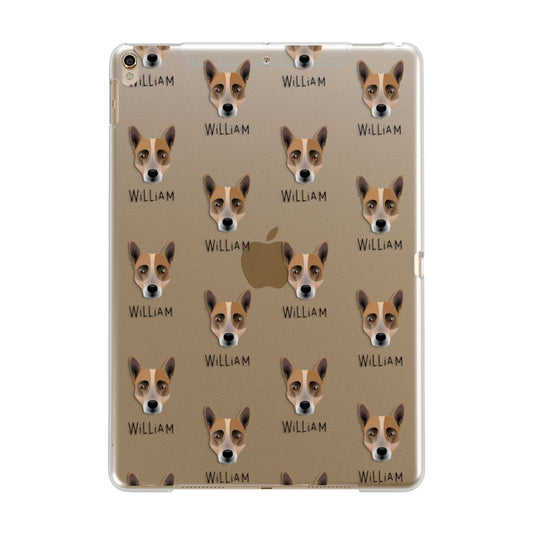 Australian Cattle Dog Icon with Name Apple iPad Gold Case