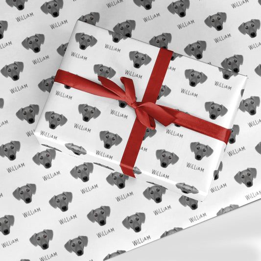Azawakh Icon with Name Custom Wrapping Paper