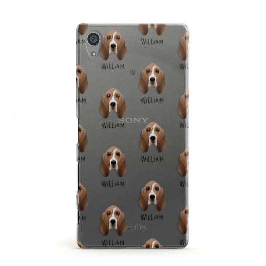 Basset Hound Icon with Name Sony Xperia Case