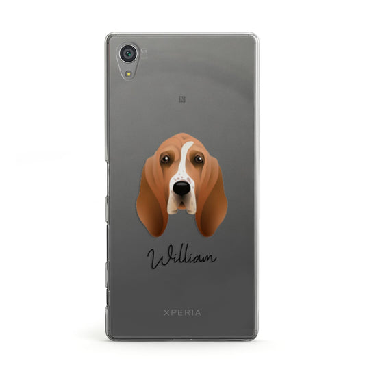 Basset Hound Personalised Sony Xperia Case