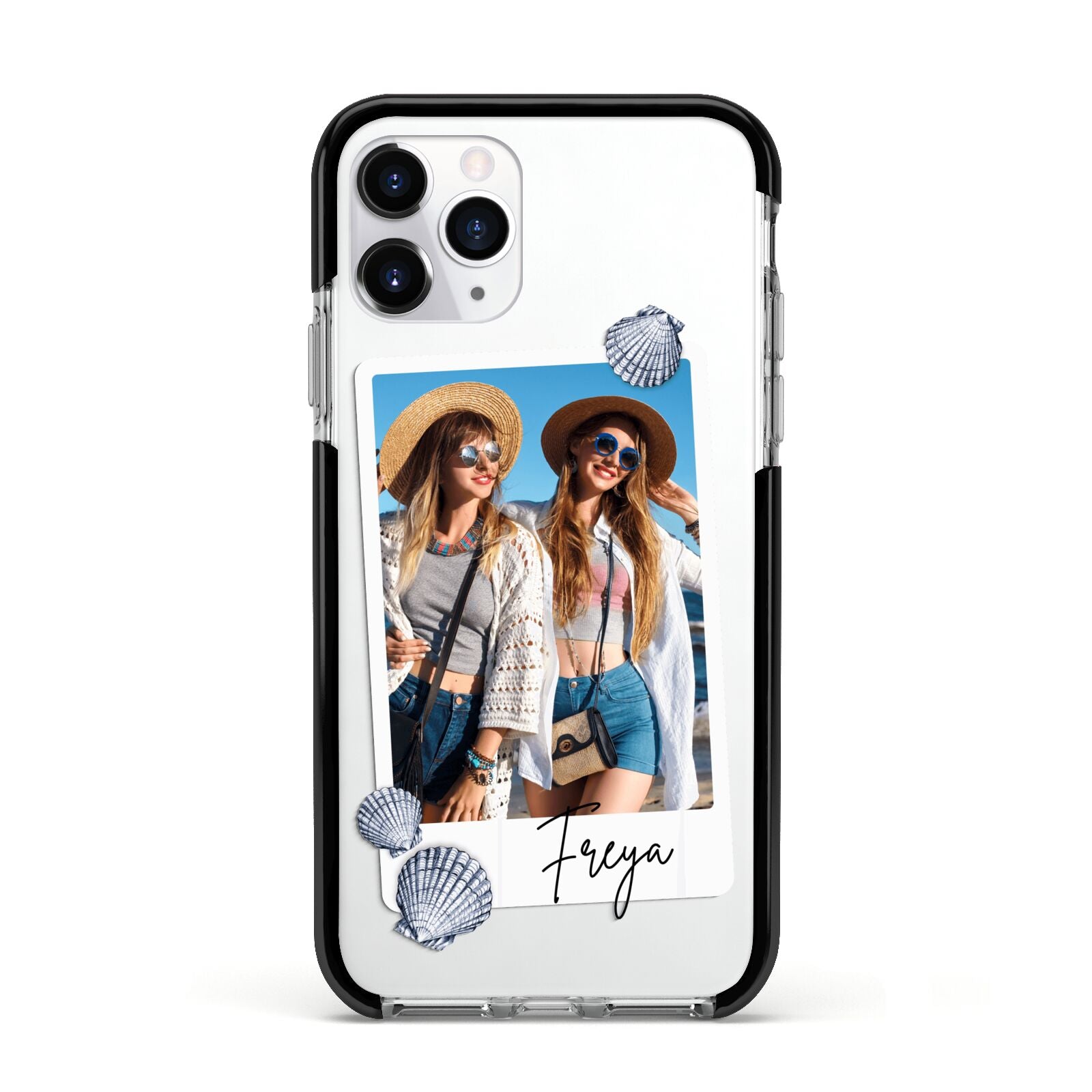 Beach Photo Apple iPhone 11 Pro in Silver with Black Impact Case