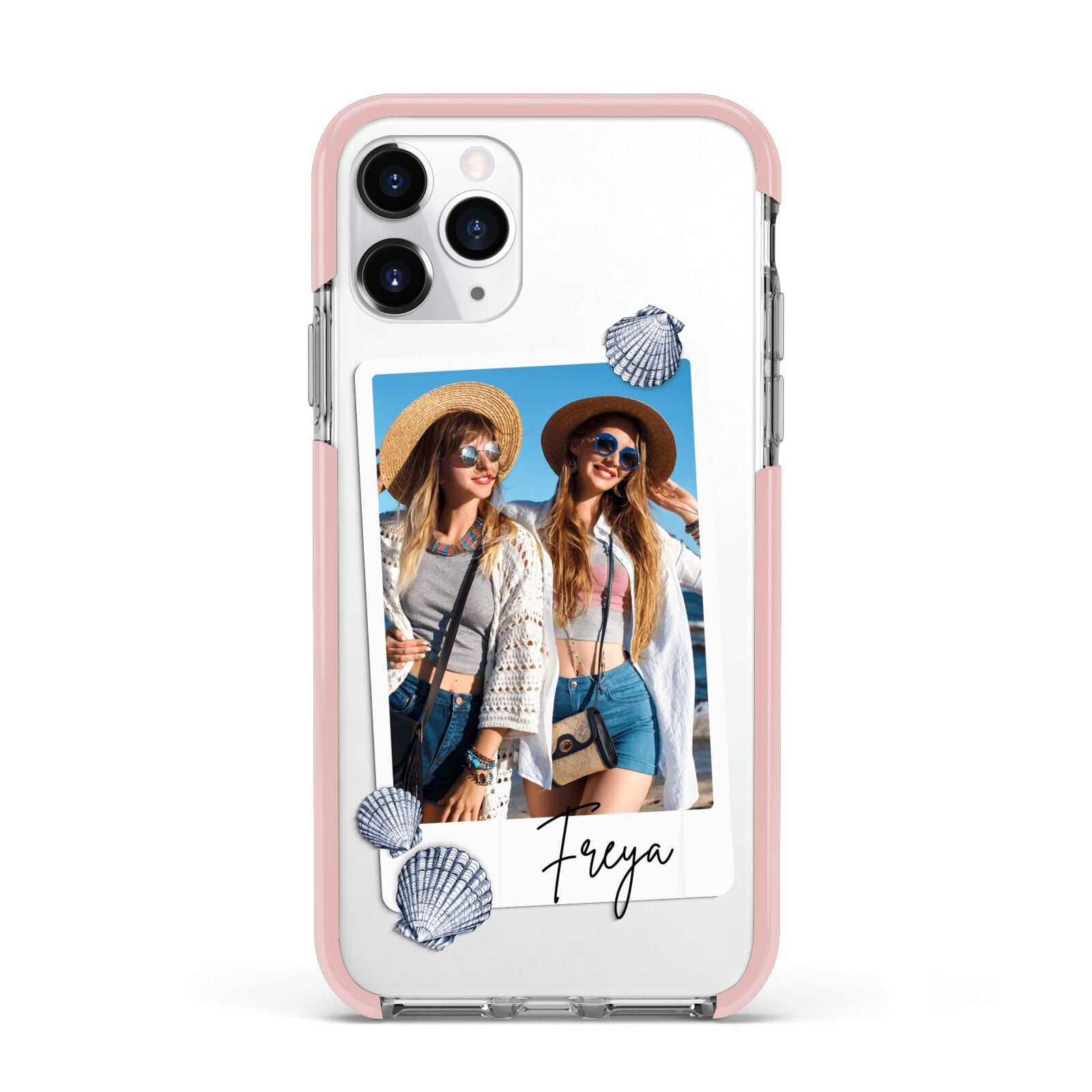 Beach Photo Apple iPhone 11 Pro in Silver with Pink Impact Case