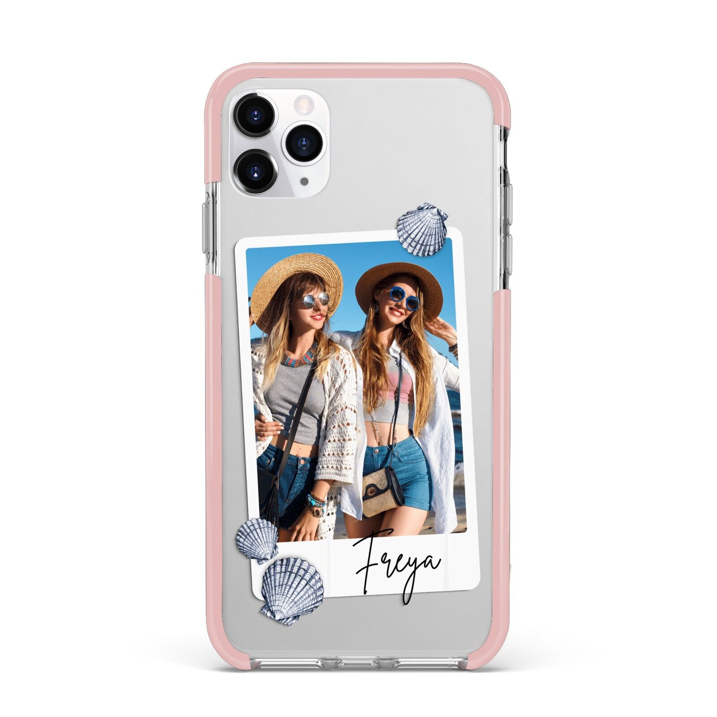 Beach Photo iPhone 11 Pro Max Impact Pink Edge Case