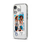Beach Photo iPhone 14 Pro Clear Tough Case Silver Angled Image
