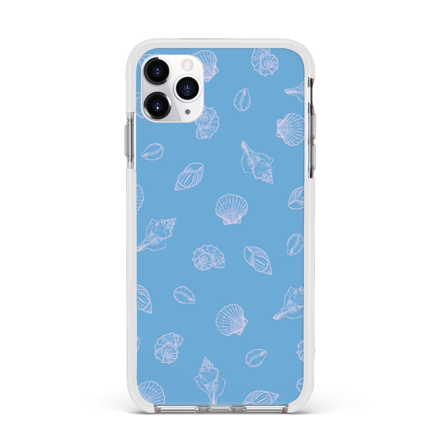 Beach Shell Apple iPhone 11 Pro Max in Silver with White Impact Case