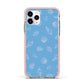 Beach Shell Apple iPhone 11 Pro in Silver with Pink Impact Case