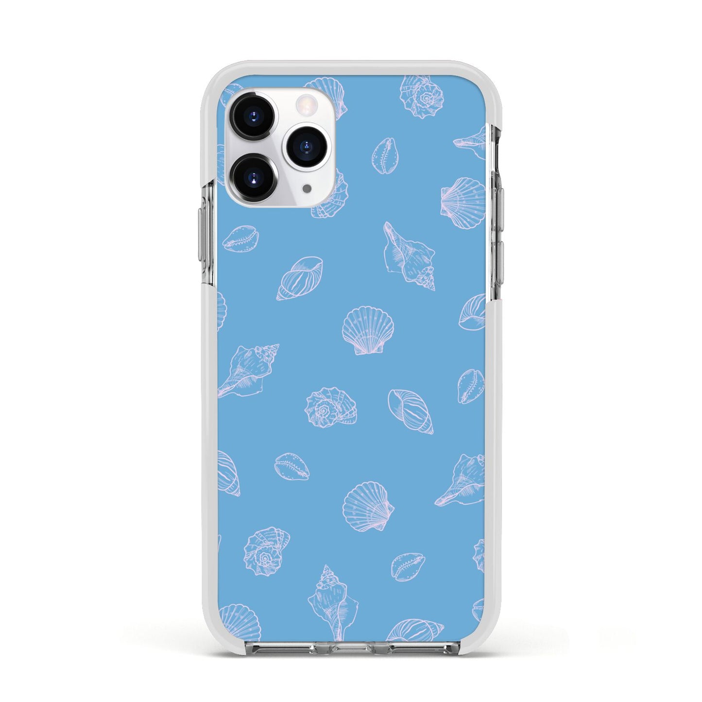 Beach Shell Apple iPhone 11 Pro in Silver with White Impact Case
