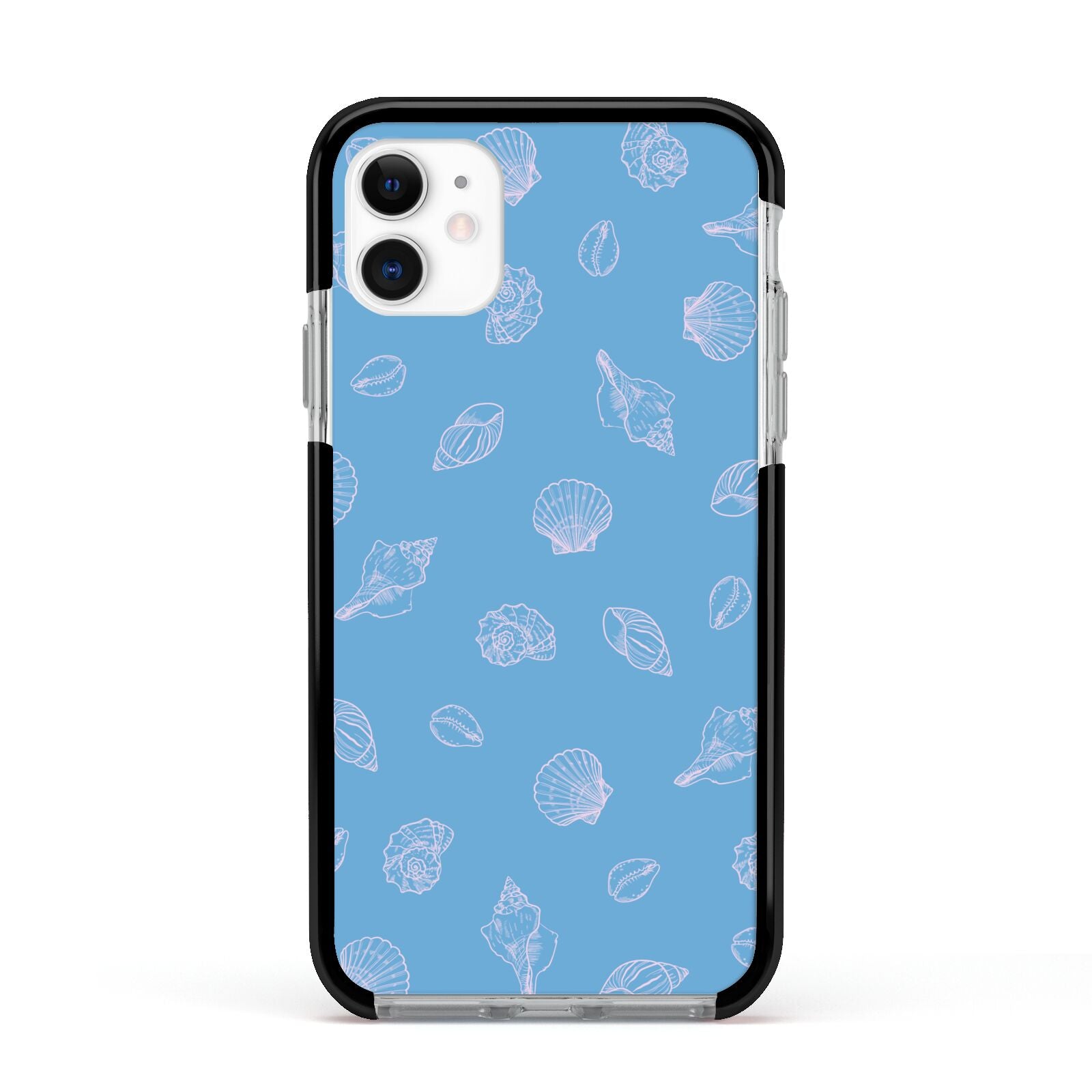 Beach Shell Apple iPhone 11 in White with Black Impact Case