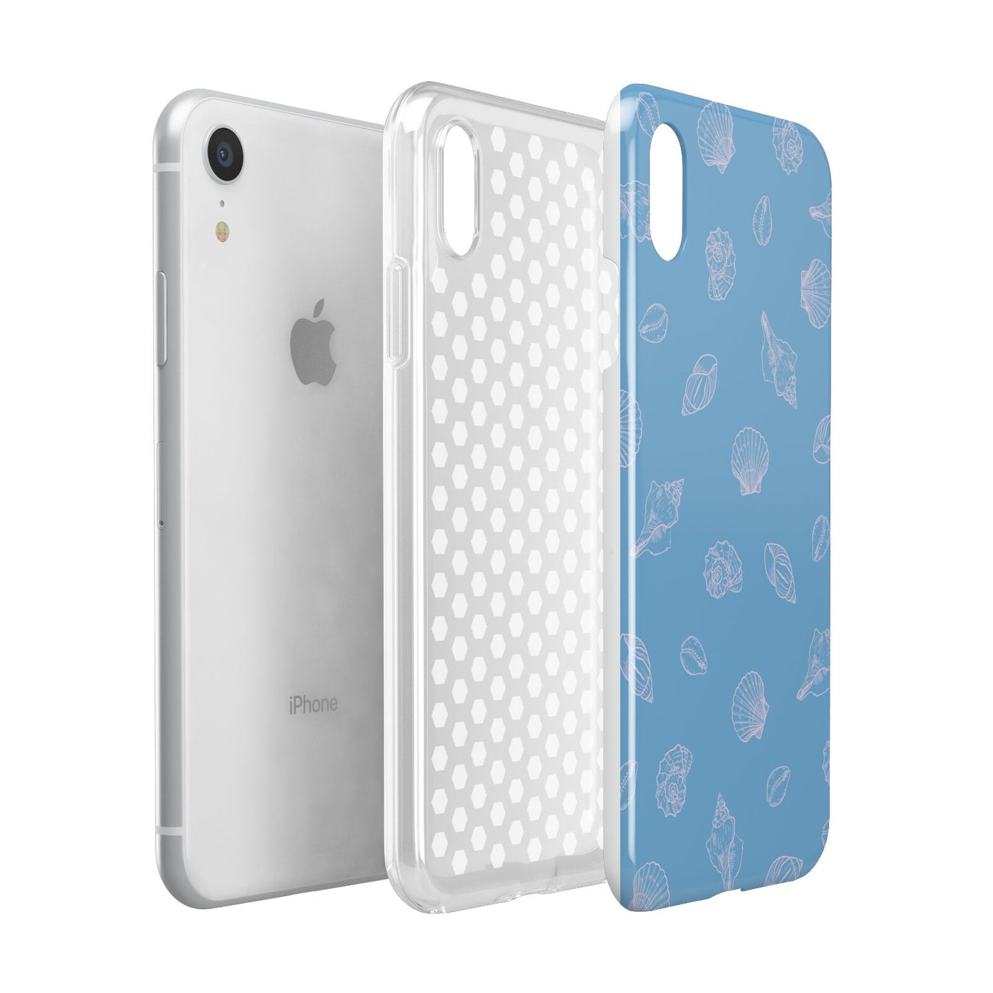 Beach Shell Apple iPhone XR White 3D Tough Case Expanded view