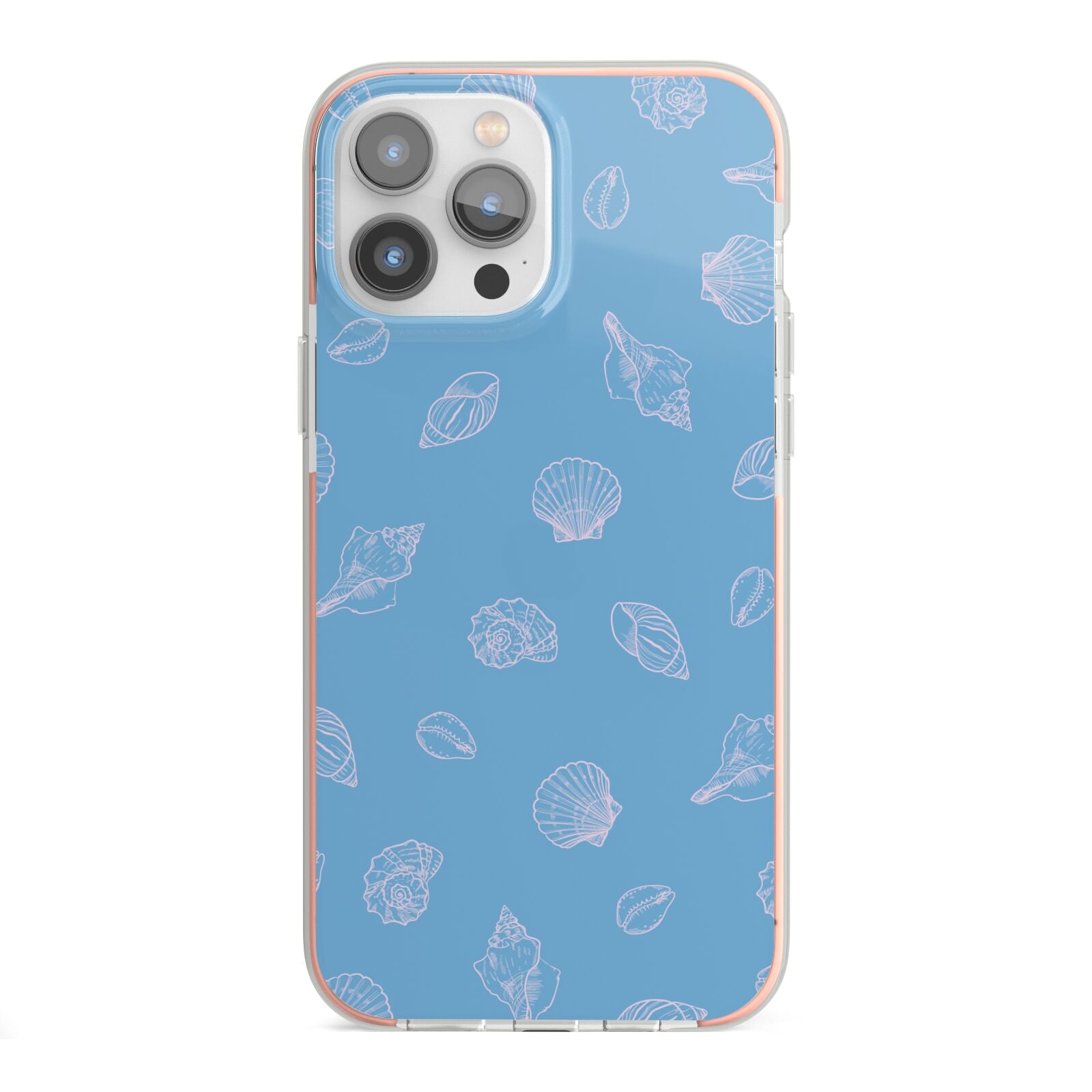 Beach Shell iPhone 13 Pro Max TPU Impact Case with Pink Edges