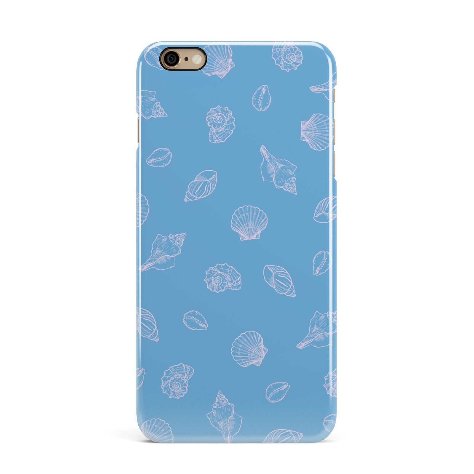 Beach Shell iPhone 6 Plus 3D Snap Case on Gold Phone