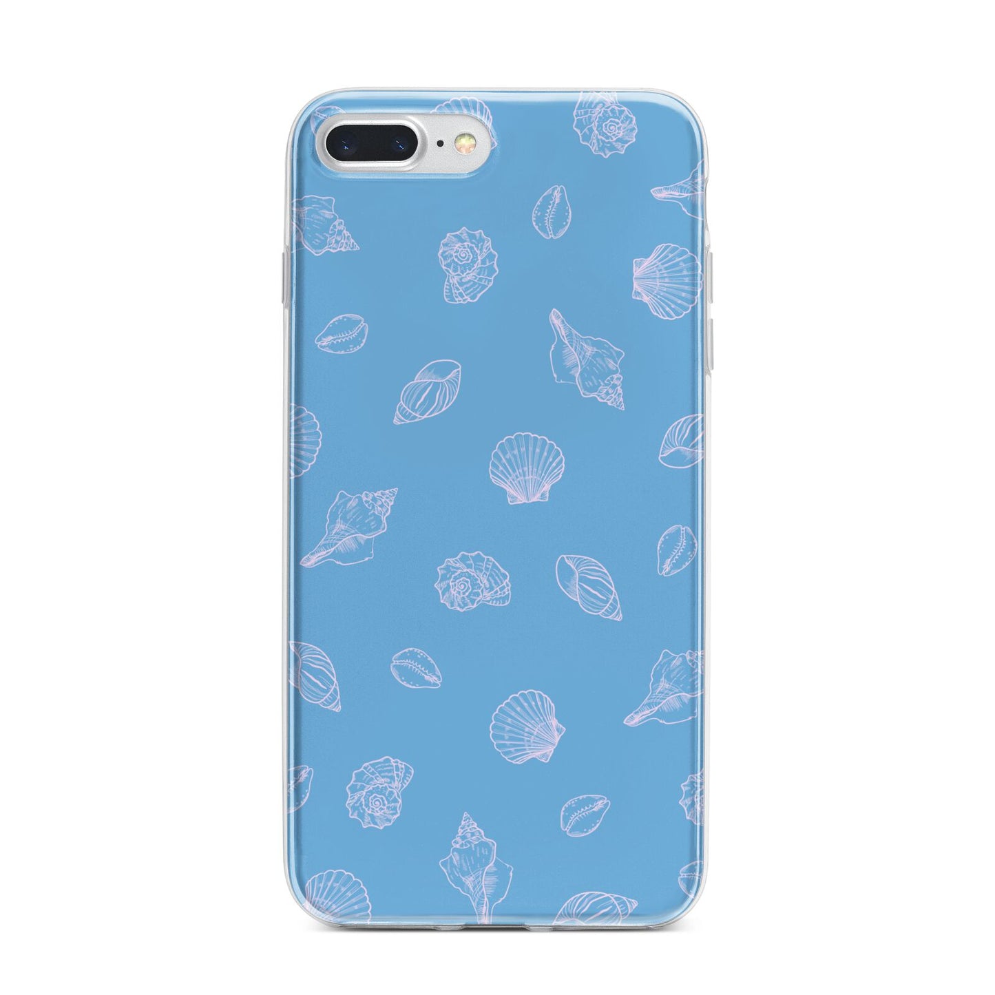 Beach Shell iPhone 7 Plus Bumper Case on Silver iPhone