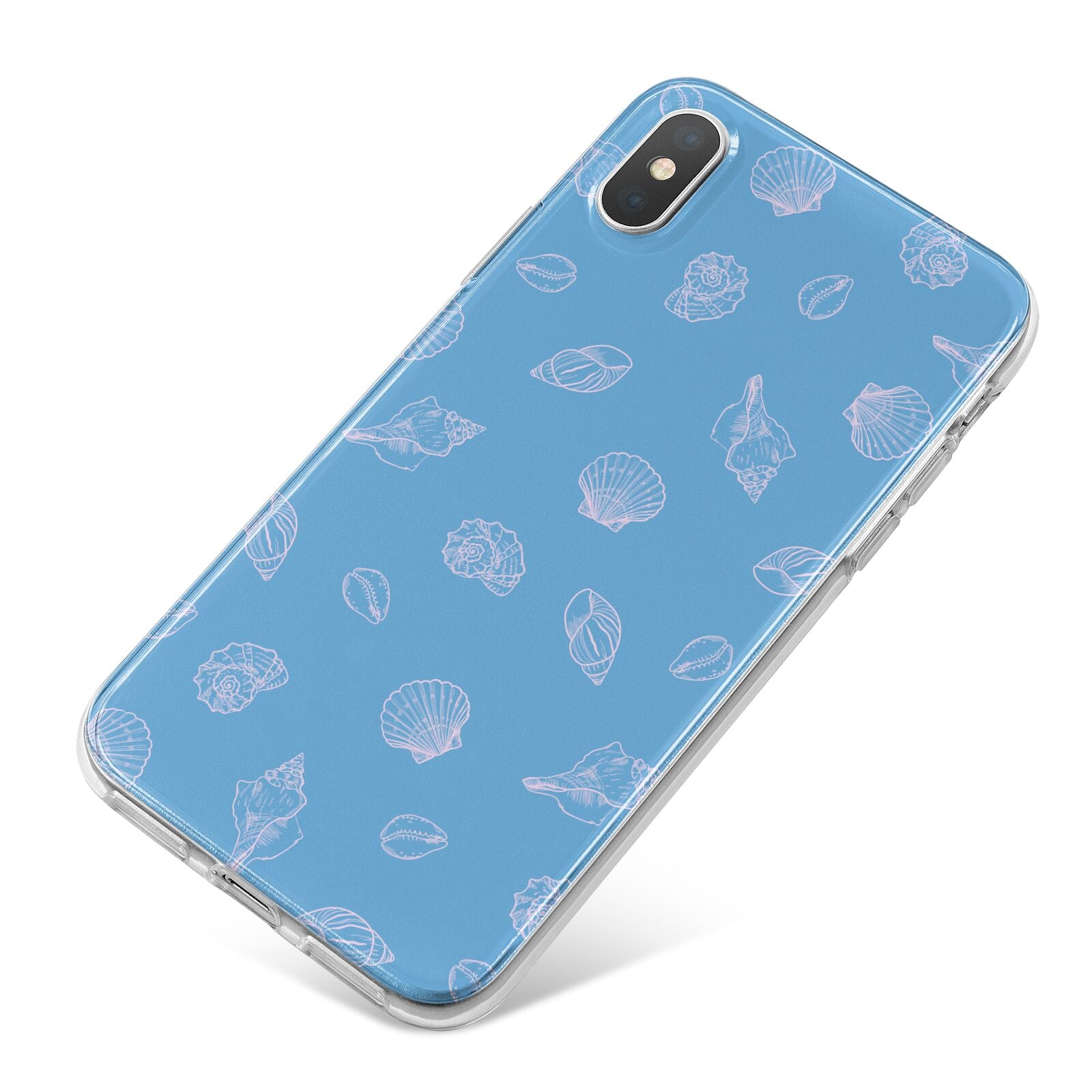 Beach Shell iPhone X Bumper Case on Silver iPhone