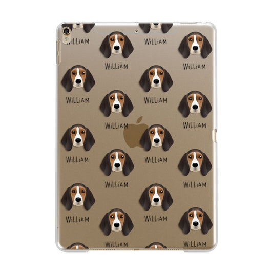 Beagle Icon with Name Apple iPad Gold Case