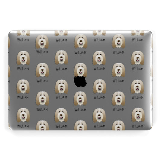 Bearded Collie Icon with Name Apple MacBook Case