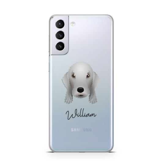 Bedlington Terrier Personalised Samsung S21 Plus Phone Case