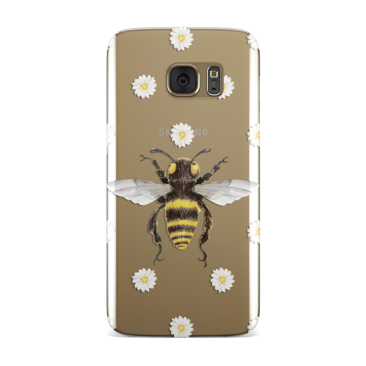 Bee Illustration with Daisies Samsung Galaxy Case