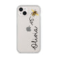 Bee in Flight Personalised Name iPhone 14 Plus Clear Tough Case Starlight