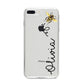 Bee in Flight Personalised Name iPhone 8 Plus Bumper Case on Silver iPhone